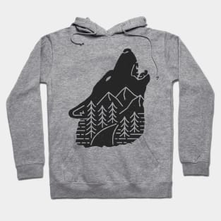 Wolf Print Wolf Art Hoodie